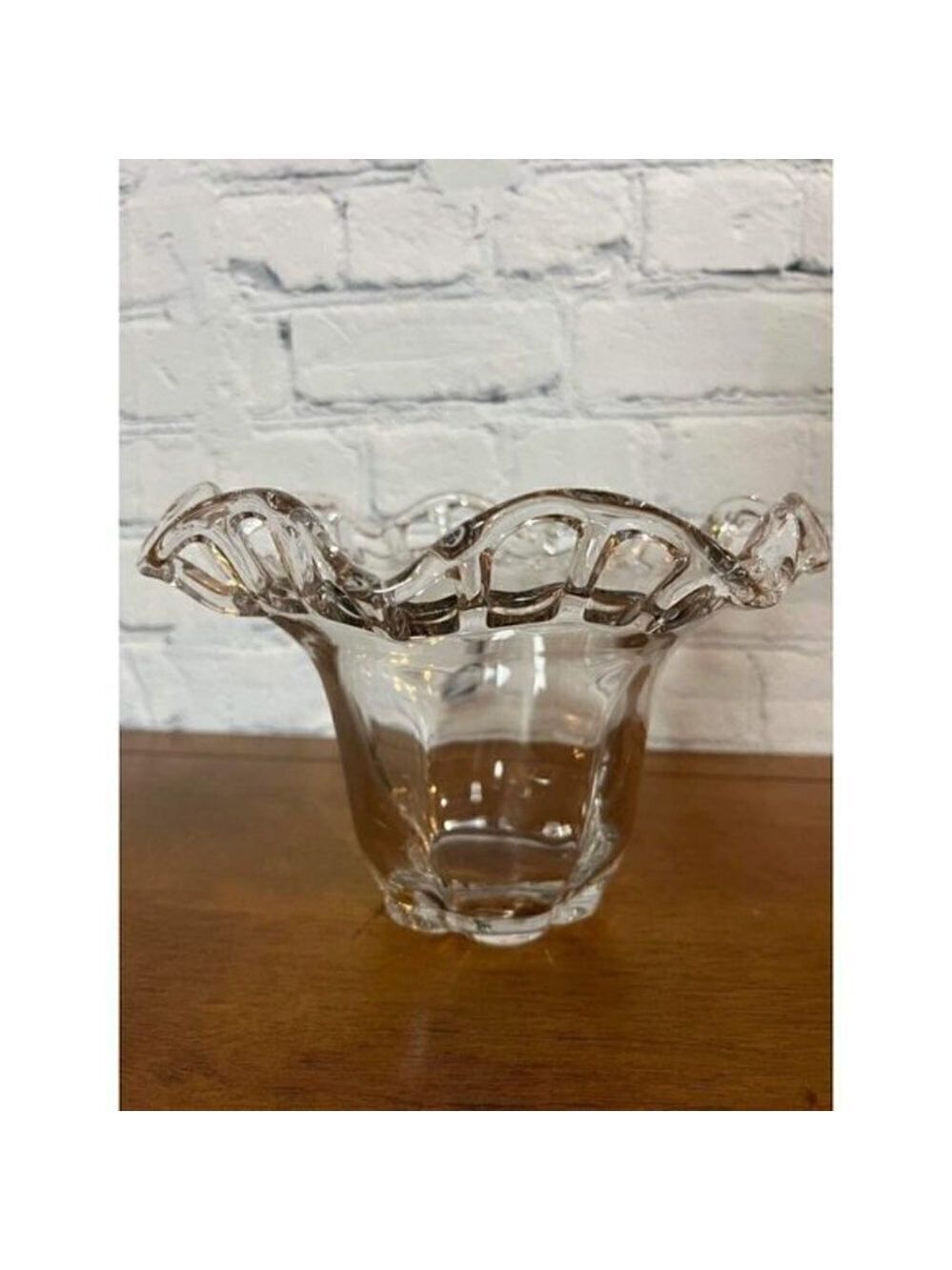 Vintage Duncan Miller Lace Edge Bowl Centerpiece